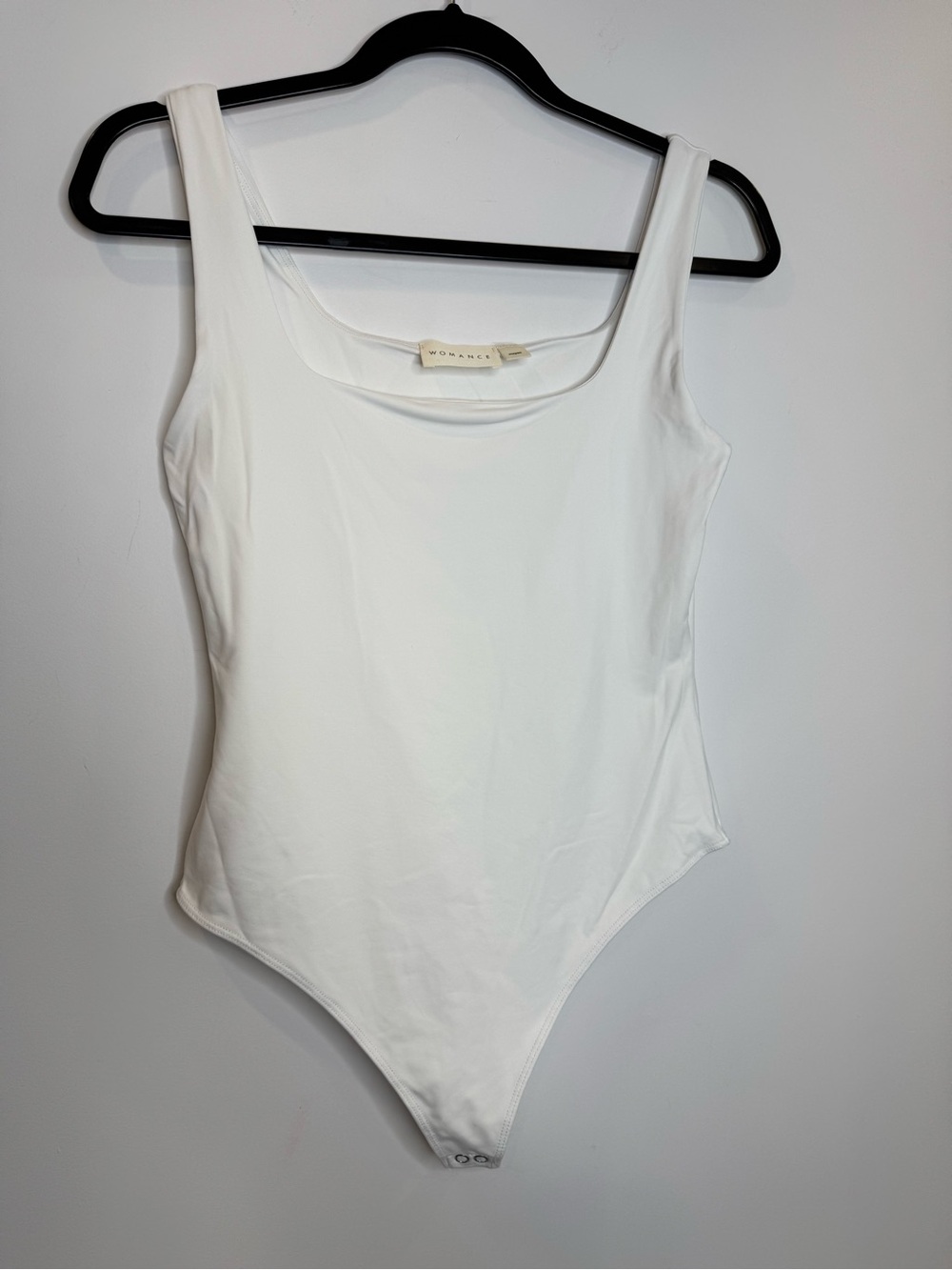 Womance clean White Scoop Neck thong Bodysuit - Classic size medium